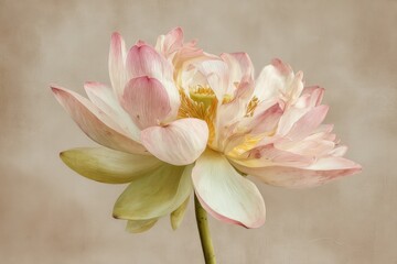 Fototapeta premium Delicate, pastel lotus flower in soft focus.