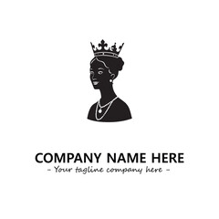 Head of queen logo company design vector illustration