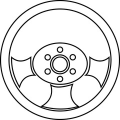 steering wheel vector icon . steer sign . driving symbol for Automobile, machine . isolated transparent background solid outline signs for Test drive mobile concept web designs. and editable stroke
