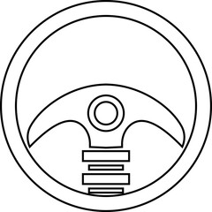 steering wheel vector icon . steer sign . driving symbol for Automobile, machine . isolated transparent background solid outline signs for Test drive mobile concept web designs. and editable stroke