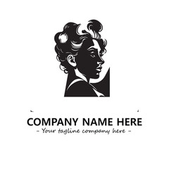 Head of queen logo company design vector illustration