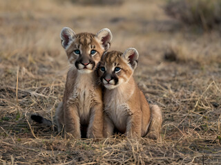 Obraz premium lioness with cubs