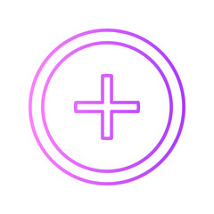 Obraz premium cross gradient icon