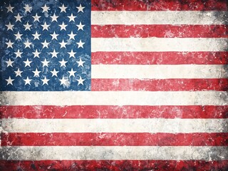 Vintage distressed American flag.