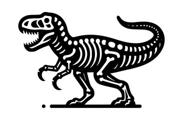 Fototapeta premium T-Rex Bone Silhouette Vector Logo