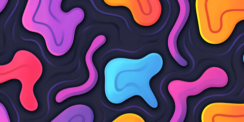 Abstract colorful backdrop design with seamless swirls and wave patterns