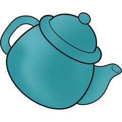 The illustration of a teapot