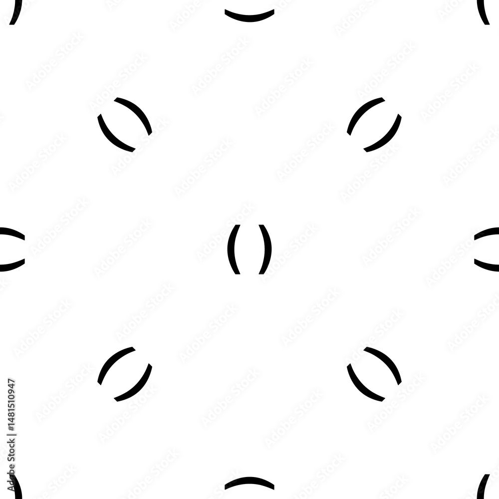 Poster seamless pattern of repeated black brackets symbols. elements are evenly spaced and some are rotated