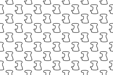 Seamless pattern completely filled with outlines of sanding machine symbols. Elements are evenly spaced. Illustration on transparent background