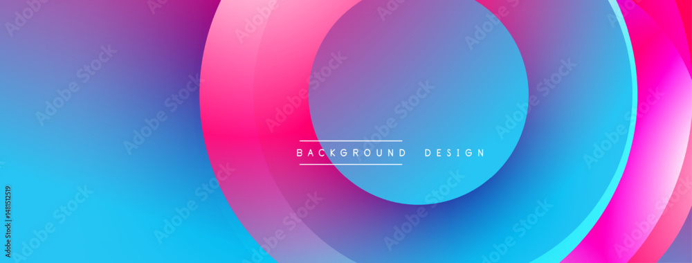 Aufkleber abstract vibrant layers create flowing shapes. blue, pink, purple hues blend seamlessly. modern desi