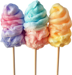 Colorful Cotton Candy on Sticks