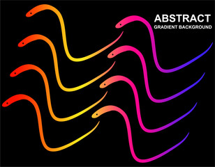 Abstract Background with Color Lines Vector Pattern Rainbow Ribbons Graphic Shapes with Gradient