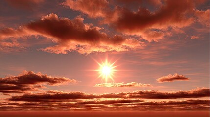 Fototapeta premium Sunset sky clouds warm colors