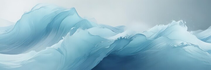 Fototapeta premium Abstract light blue watercolor, ethereal wave effect , texture, illustration