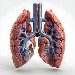 3d rendered illustration of a lungs anatomy models