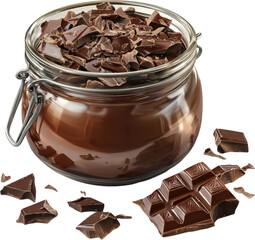 Delicious Dark Chocolate Dessert in a Jar
