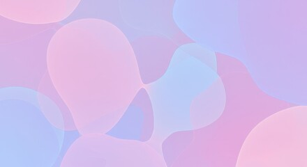 Abstract gradient blobs in pink and blue
