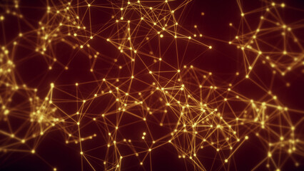 Bright digital plexus network connecting data points, abstract information flow background, futuristic technology texture in high resolution
