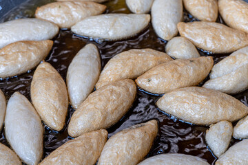 Fried Fish Ball. Thai Street Food. Cooking.