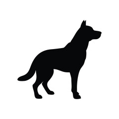 Side view silhouette of a dog, perfect for pet-related designs.