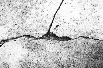 cracked stone wall surface with concrete closeup