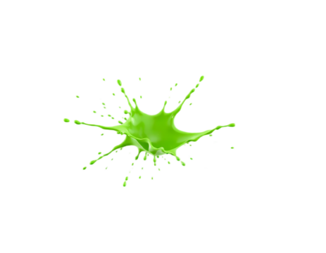 Green Paint Splash on Transparent Background - Powered by Adobe