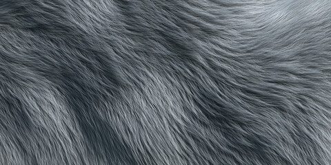 Close-up of Gray Animal Fur Showing Texture and Details