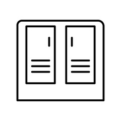 lockers line icon