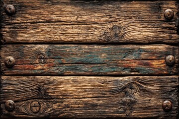 Obraz premium Rustic Brown Wooden Plank Wall Texture Grunge Background