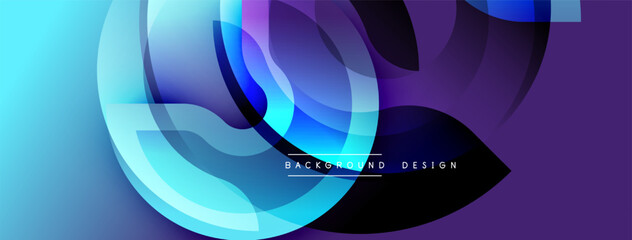 Abstract fluid shapes, vibrant blue purple gradients. Modern design element, smooth transitions, dynamic composition. Minimalist aesthetic.