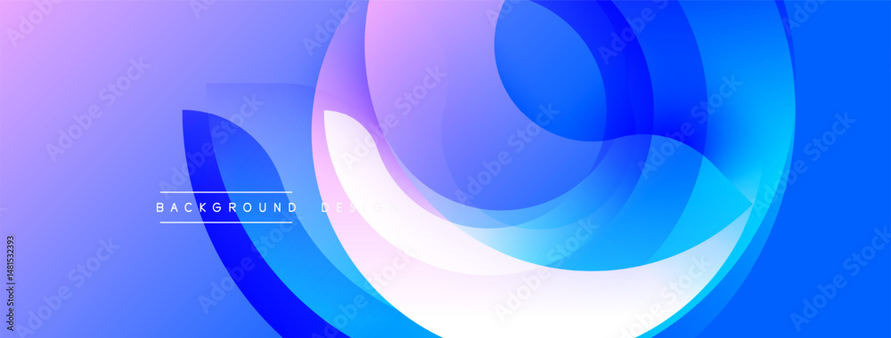 Poster abstract fluid shapes, blue purple gradient. modern design, dynamic composition, smooth transitions,