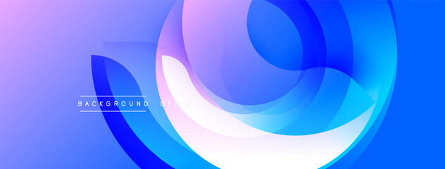 Abstract fluid shapes, blue purple gradient. Modern design, dynamic composition, smooth transitions, vibrant colors. Background element.