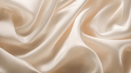 Obraz premium Smooth Ivory Silk with Soft Shadows and Warm Lighting in Abstract Style