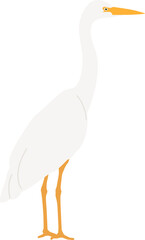 Heron White Bird Animal Illustration