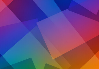 Obraz premium Colorful Overlapping Square Mosaic with Diagonal Grid Arrangement and Gradient Shades for Modern Design
