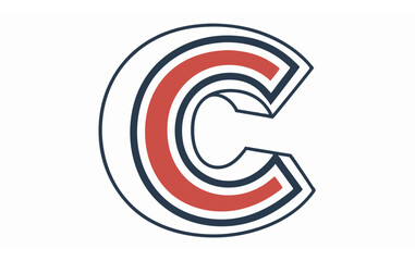 Fototapeta premium Logo of Latter C with new style and look