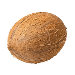 Coconut husk isolated on a transparent background