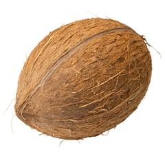 Coconut husk isolated on a transparent background