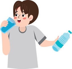 child learning to drink more water