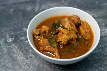 Spicy Pork Bone Curry, a local food from the southern region of Thailand
