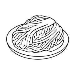 Kimchi Traditional Korean Fermented Vegetable Vector