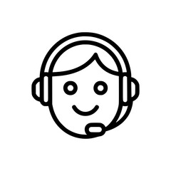Icon man with headphones