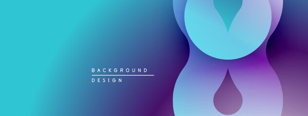 Abstract gradient background features flowing shapes, purple hues, teal accents. Minimalist text reads background design. Modern, vibrant visual.