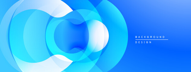 Abstract blue layers create dynamic tunnel illusion. Gradient shades suggest depth, modern design elements. Minimal text indicates background purpose.