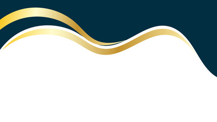 Abstract certificate background vector design with gold wave lines 