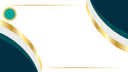 Vector illustration certificate background of a gold wave design with a ribbon banner