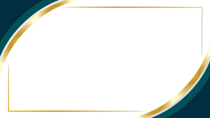 Golden frame certificate background with a blue wave design creates an elegant backdrop for text or business card templates