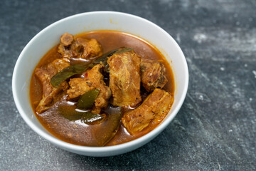 Spicy Pork Bone Curry, a local food from the southern region of Thailand