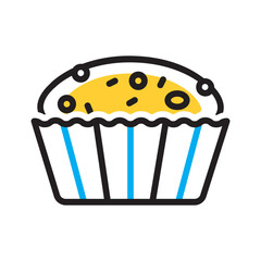 Vector multi color icon for Muffin