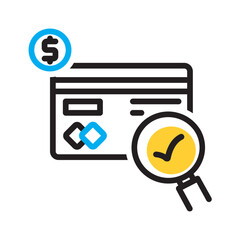 Vector multi color icon for Credit check